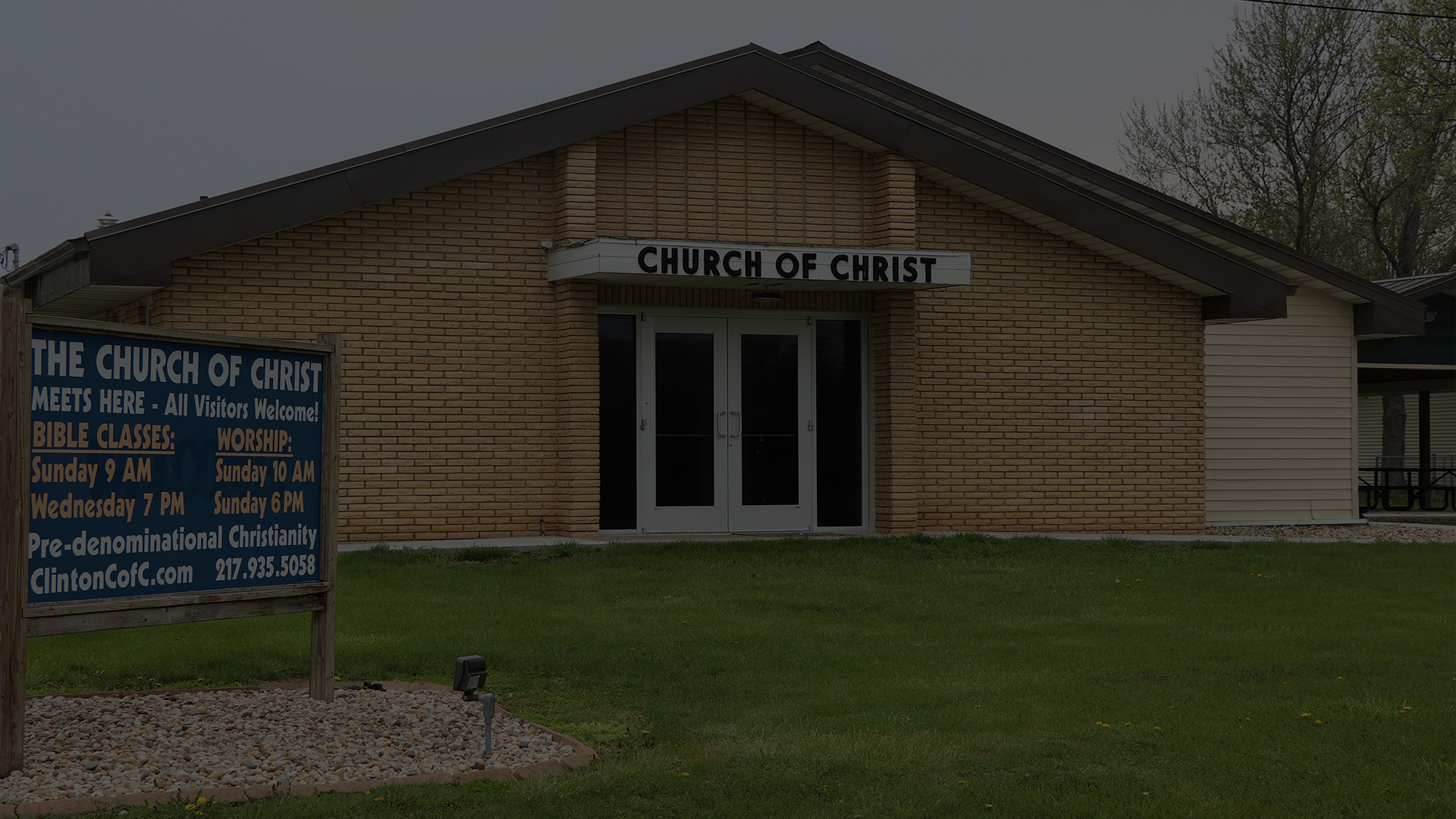 Original church signage - front view