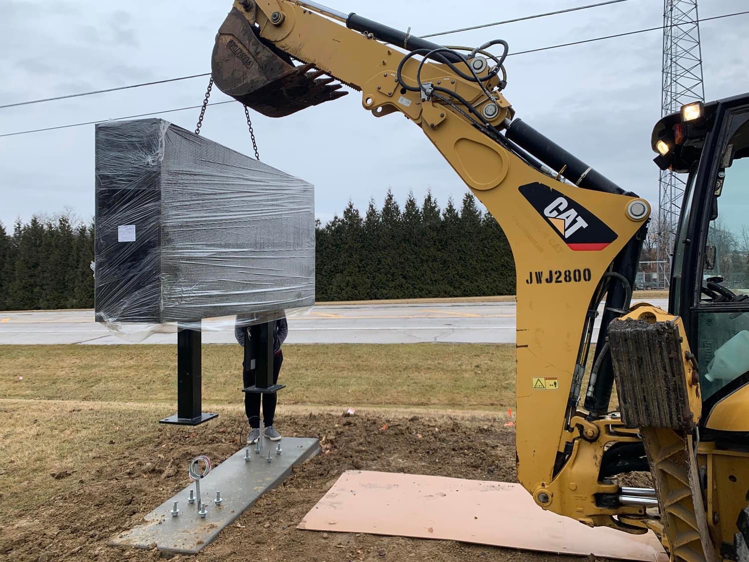 LED sign installation process
