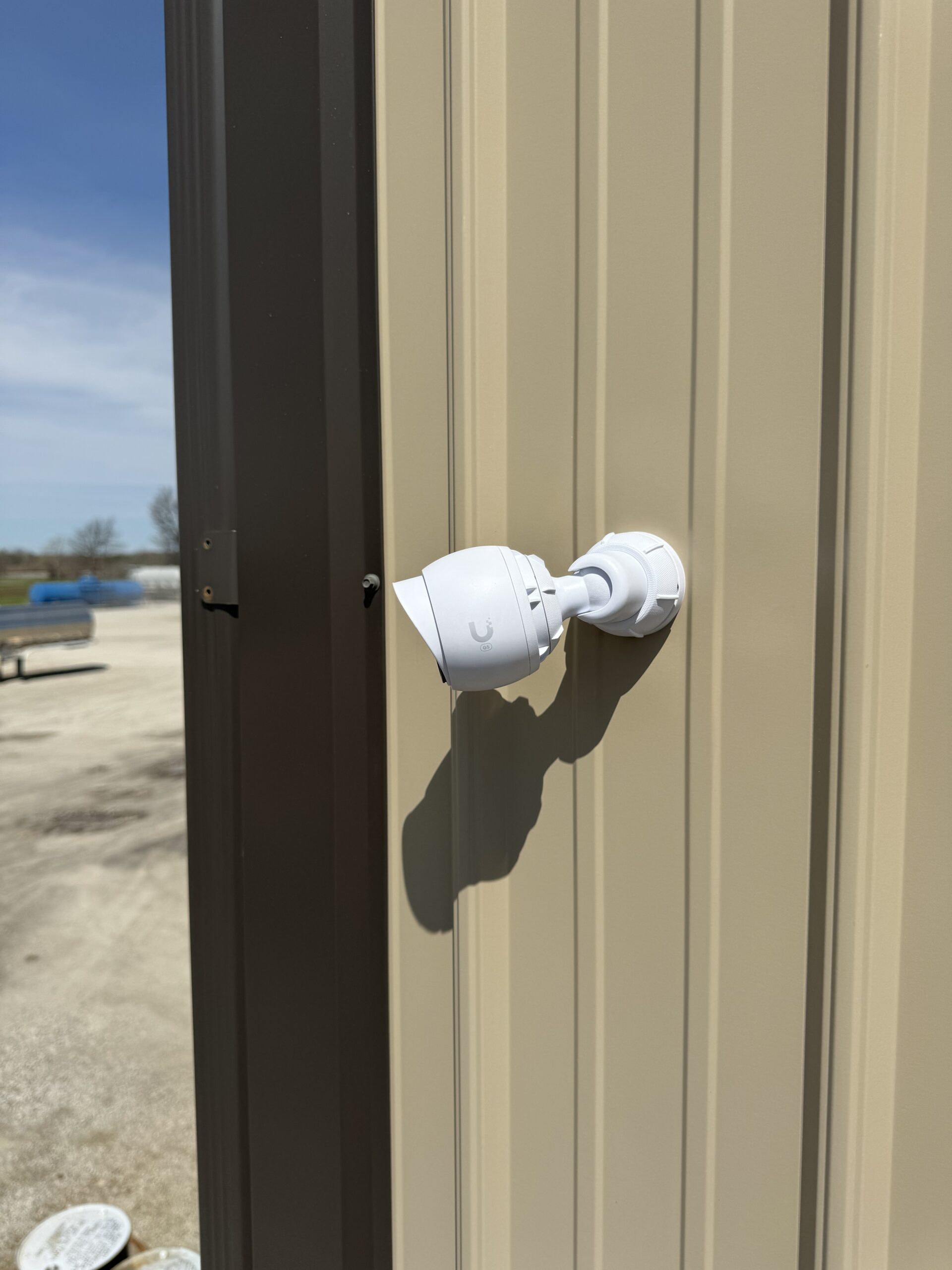 Exterior security camera installation